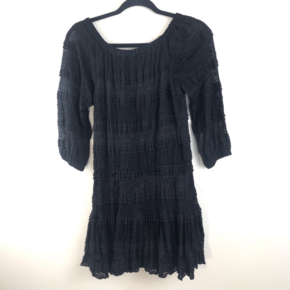 Candies Lace Off The Shoulder Little Black Dress